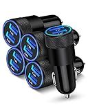 AILKIN [5pcs] Car Charger Adapter, USB Multi Port Cigarette Lighter Fast Charging Power Block Plug for iPhone 17 16 15 14 13 Pro Max, Samsung Galaxy S25 S24 Ultra S8, 3.4A Dual Cargador Carro for Car