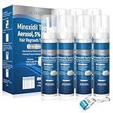 5% Minoxidil Foam, Biotin-Infused, Unisex Adult, Hair Growth Treatment, Unscented, Foam, 14.77 Ounce, 7-8Month Supply, Supports Thicker and Fuller Hair & Beard （Extra Strength）