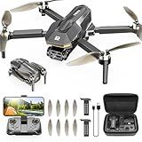 Drones with Camera for Adults 4K, Brushless Motor FPV Foldable Mini RC Drone for Kids Beginners, One-Touch Takeoff, 5G WiFi, Auto Hover, 30-Min Flight Time with 2 Batteries, Gift for Men Boys Teens