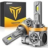 Termitor Upgraded H11/H9 Light Bulbs, 45,000LM Ultra Brightness, 6500K Cool White, 85K+ Hours Lifespan, IP68 Waterproof, 1:1 Halogen Replacement H11 Powersports Light Bulbs, Plug-N-Play, Pack of 2