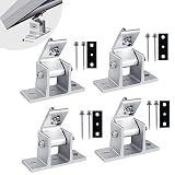 4PCS Solar Panel Mounts - Adjustable Brackets for RV & Flat Roofs, Tilt Angle 10-60