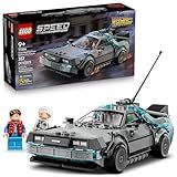 LEGO Speed Champions Time Machine from Back to The Future Building Toy for Kids - Pretend Play & Display Car Toy W/ 2 Build Modes for Boys & Girls, Ages 9+ - Gift for Birthdays - 77256