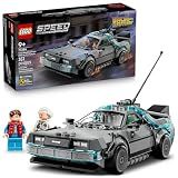 LEGO Speed Champions Time Machine from Back to The Future Building Toy for Kids - Pretend Play & Display Car Toy W/ 2 Build Modes for Boys & Girls, Ages 9+ - Gift for Birthdays - 77256