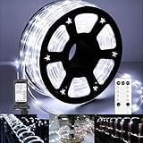 Soiarllt 100Ft 720 LED Rope Lights Outdoor Waterproof with Remote, 8 Modes and 4 Brightness Rope Lights for Outside, Garden, Patio, Pool, Bedroom, Party, Indoor Outdoor Decoration (Cool White)