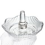Clear Crystal Scallop Ring Holder Jewelry Tray Wedding Centerpiece Decor