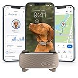Tractive Smart Dog GPS Tracker | Live Pet Tracker with Virtual Fence | Vital Signs Monitoring of Heart & Respiratory Rate | Bark Monitoring | Dog Collar Attachment (Brown)