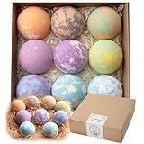 FlowBredolent Bath Bombs for Women, 9pcs Handmade Bubble Bath Bombs with Natural Essential Oils, Wonderfull Mother's Day Gift, as Well as Nice Valentine's Day or Birthday Gift for Wife and Girlfriend