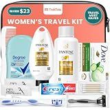 Travel Essentials For Women TSA Approved Toiletry Bag & Travel Size Kit