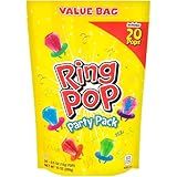 Ring Pop Lollipops - Bulk Candy Individually Wrapped Suckers Variety Party Pack- 20 Count w/ Assorted Flavors - Hard Candy for Party Favors, Kids & Goodie Bags