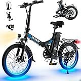 VARUN Electric Bike - Peak 750W Folding Ebike for Adults Up to 40 Miles 20MPH, 48V Removable Lithium-Battery, Stylish 20" Foldable Electric Bicycle Commuter for Adults