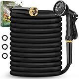 Lipoliftco Garden Hose 100FT, Non-Expanding, Lightweight Hose, Leak-Proof Metal Interface, No-Knots, Easy to Carry, Wear-Resistant, Sturdy, Flexible, 3/4GHT, Water Hose for Yard, Garden, Outdoor