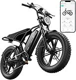 TST Electric Bike for Adults 1500W Peak 20" Fat Tire All- Terrain E-Bike 60 Miles Electric Dirt Bike - 48V 15 AH Battery Tested to Safety Tested to UL 2849 Powered Electric Bicycle