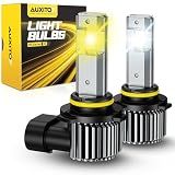 9005 HB3 Switchback Light Bulb, 6500K Cool White&3000K Amber Yellow 50000LM