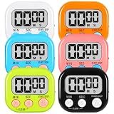 6 Pack Digital Timer for Kids Classroom,Kitchen Timers for Cooking