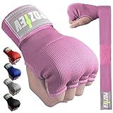 POZTEV Boxing Hand Wraps for Men & Women - Boxing Quick Wraps Inner Gloves Kickboxing Handwraps for Boxing Gloves Gear KnuckleSupport Elastic Wrist Straps for Training MMA Shadowboxing (Pink S/M)