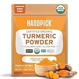 HANDPICK, Organic Turmeric Powder with Curcumin (397g/14oz) | Authentic Indian Origin | Gluten Free | Made from Turmeric Root