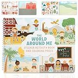 Fun Sticker Book for Toddlers 2-4 Years - Perfect Kids Activity Book with 500+ Beautiful Stickers & 12 Themes for Entertaining Boys & Girls 4-8 While Traveling - Incl. Coloring Pages