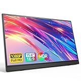 Anyuse Portable Monitor 15.6 Inch 1080P USB-C HDMI Ultra-Slim Travel Monitor with Kickstand, for Laptop, PC, Mac Phone, PS, Xbox, Swich IPS Ultra-Thin Zero Frame Gaming Monitor