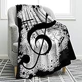 Jekeno Music Note Gifts Blanket for Women Men, Throw Blankets for Teacher Adult Kids Girls Boys Music Lovers Gifts, Decor for Home Bed Couch