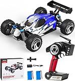 SIMREX 1:18 Scale 4WD RC Car | 40+MPH High Speed Off-Road Remote Control Truck | All-Metal Transmission & Nylon Chassis | 30+ Min Runtime | Gift for Adults, Teens & Kids (Blue)