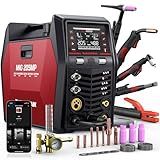 ARCCAPTAIN MIG205MP MIG Welder 9 IN 1 iControl APP Control Plasma Cutter/Pulsed MIG/Flux Core/Spool Gun/DC HF/Lift TIG/Clean/Stick Aluminum Welding Machine 120/240V Dual Voltage Multiprocess Welder