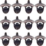 HAIICEN 12 PCS Rustic Beer Bottle Cap Opener Wall Mounted Bulk Stainless