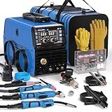ANDELI Multiprocess Welder,8 in 1 Plasma Cutter/Pulsed MIG/HF TIG/Flux Core/Cold/Clean/Stick Aluminum Welding Machine 110/220V Dual Voltage 2026 Newest MIG-205DP