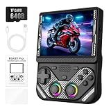 RG43V Pro Retro Gaming Console – 4.3'' IPS Handheld Game Console with EmuELEC & RGBOX Dual Systems, Built-in 5000 Classic Video Games, HDMI Output, RK3562 Advanced Gaming Chip, 4000mAh Battery-Black