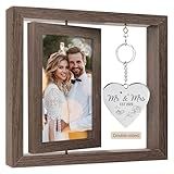 HELORAY Wedding Gifts for Couples Personalized Wedding Gifts for Newlyweds Gift Wedding Picture Frame Mr and Mrs Wedding Presents for Newlyweds Bridal Shower Gift for Bride