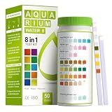 AAwipes 8-in-1 Aquarium Test Kit for Fish Tanks - Quick & Accurate Water Testing Strips for Aquariums & Ponds. Tests pH, Ammonia, Alkalinity, Hardness, Chlorine, etc. (K02-50)