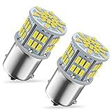 Melphan-Auto 1156 Led Bulb Reverse Light, 1141 1003 7506 BA15S Bulbs, 12V-24V 54SMD Used for Truck Car Backup Reverse Lights, Tail Parking Lights,Camper Trailer RV Interior Light, 2pcs White