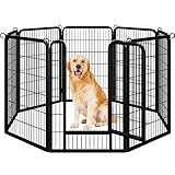 Yaheetech Dog Playpen, 40 inch 8 Panels Dog Pen for Indoor Heavy Duty Puppy Exercise Pen Metal Pet Fence for RV Camping/Yard/Garden