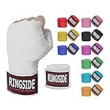 Ringside Elastic 180 Inch Mexican Style Boxing Hand Wraps, White