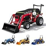 Compact Tractor Cover, 600D Oxford Waterproof Heavy Duty with Air Vents & Reflective Strips, Universal Fit for John Deere, Kubota BX, New Holland Boomer with Storage Bag (76''L*24''W*22''H)
