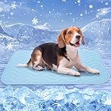 ZENGAOOU Summer Dog Cooling Mat,Washable Ice Silk Self Cool Pad for Small Medium Large Dogs and Cats, Indoor Outdoor Pet Sleeping Pad for Crate, Kennel, Bed, Sofa or Car Seats (36" x 23")