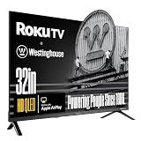 Westinghouse Roku TV - 32 Inch Smart TV, HD QLED Television w/Dolby Digital+, Wi-Fi & Mobile App Connectivity, Flat Screen, Bluetooth, Compatible w/Apple AirPlay, Alexa, & Google Assistant