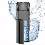 Manastin Bottom Loading Water Cooler Dispenser，3 Temperature Settings - Hot, Cold & Room, Empty Bottle Indicator, Child Safety Lock, Ideal for Office, Home, Living Room, Matte Black