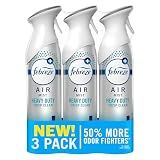 Febreze Air Mist, Air Freshener Spray, Odor Fighting Room Spray, Deodorizer for Home Bathroom Kitchen Office Apartment Dorm Room Classroom, Heavy Duty Crisp Clean Scent, 8.1oz (Pack of 3)