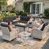 Outdoor Patio Furniture Set PE Wicker Rattan Outdoor Sectional Sofa