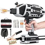 Tvgoo Portable Handheld Welding Machine - 110V IGBT Inverter Handheld Welder, 20-120A Portable ARC Welder, Hot Start & Anti-Stick for 3/32"-1/8" Welding Rods, Father's Day Gift for Men(Grey)