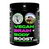 Vegan Brain & Body Boost: The Cherry On Top of A Plant-Based Lifestyle | Working Intelligence | Anti-Aging | Physical Fitness | Vegan Amino Acids - Creatine, Taurine & Beta Alanine | 40 Servings/300g