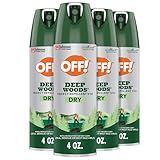 OFF! Deep Woods Insect Repellent Aerosol, Dry, Non-Greasy Formula, Bug Spray with Long Lasting Protection from Mosquitoes, 4 Oz, 4 Count