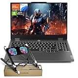 Lenovo LOQ 15 15ARP9 RTX 4050 Gaming Laptop, 15.6 FHD 144Hz IPS Display, AMD Ryzen 7 7435HS, NVIDIA GeForce RTX 4050, 32GB DDR5 RAM, 1TB SSD, Backlit Keyboard, Wi-Fi 6, Bundle with PCO Laptop Cooler