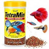 TetraMin Tropical Granules Fish Food for Mid-Feeding Fish, 3.52 oz