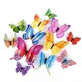 OPSEAM 3D Butterfly Wall Decor Butterfly Decorations Stickers with Magnets
