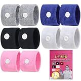 LYJEE 5 Pairs Motion Sickness Bands, Nausea Wristbands for Car Sickness, Relief Wristbans for Mornig Sea Flying Travel