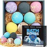 Bath Bombs for Men and Women, Gifts Set for Women & Men with Strong Scented Handmade Organic Bath Bombs Set, Natural Essential Oils, 8 Pack Relaxing Gifts, Mother's Day Birthday Gifts