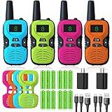 Walkie Talkies for Kids Rechargeable 4 Pack - Outdoor Hiking Camping Toys