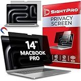 SightPro Magnetic Privacy Screen for MacBook Pro 14 Inch (2021-2026, M1-M5, Pro, Max) Patented Removable Laptop Privacy Filter Shield and Protector