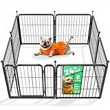 FXW Rollick Unleashed Dog Playpen for Indoor, Yard, RV Camping, 24 inch 8 Panels for Small and Puppy Dogs, Black│Patented